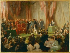Louis Napoleon Bonaparte, prins president och senare kejsare III ... (olja på duk)