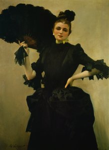 Porträtt av Madame Closmenil av Charles Giron (1850-1914)