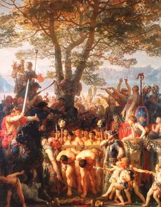 Franska: Les Romains passant sous le joug Romarna under oket av Charles Gleyre
