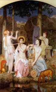 Minerva och gracerna av Charles Gleyre