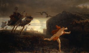 Pentheus förföljd av maenaderna, 1864