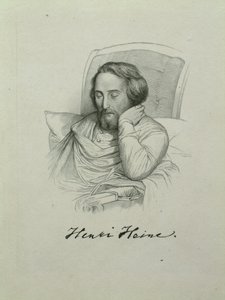 Porträtt av poeten Heinrich Heine 1797-1856, 1851 av Charles Gleyre