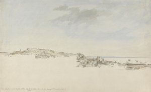 Lissabon, från klostret St. Francis da Citadel, 1774 (wc med penna och bläck över grafit på papper)