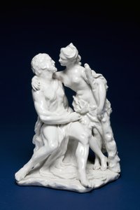 Herkules och Omphale, ca 1749-59 (mjukporslin)
