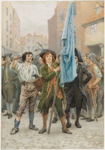Barnaby Rudge hjälpte till att leda Gordon-upploppen, 1884. av Charles Green