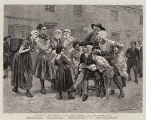 Hogarth skissar på Queenboroughs enda gata av Charles Green