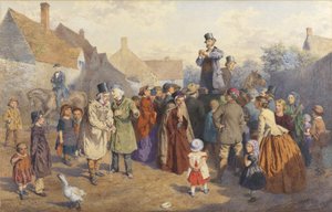 The Quack Doctor, 1866 (wc & kroppsfärg på papper) av Charles Green