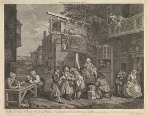 Canvassing for Votes, Plate II: Four Prints of an Election, 20 februari 1757. av Charles Grignion