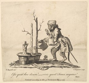 Slutstycke till katalogen över bilder utställda i Spring Garden, 7 maj 1761. av Charles Grignion