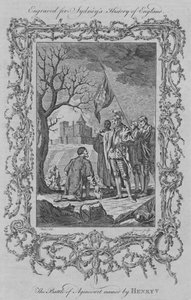 Slaget vid Agincourt namngiven av Henry V, 1773. av Charles Grignion