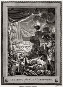 Den store kungen Sesostris död, det antika Egypten, 1775 av Charles Grignion