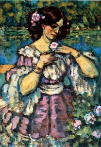 Kvinna med ros, 1901