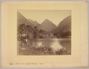 Tahiti. Taubira-floden (Taïarapu-halvön). av Charles Gustave Spitz