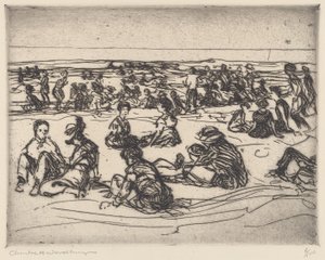 På stranden av Charles H. Woodbury