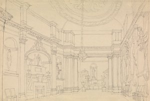 Hall, Easton Neston, Northants av Charles Hamilton Smith