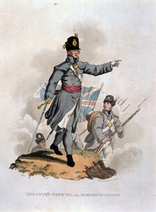 Infanteriofficer i marschordning, från 