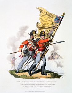 Uniform und Colors of the 9th or East Norfolk Regiment of Infantry, från 