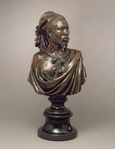 Porträttbyst av Said Abdullah av Mayac, kungariket Darfur, Sudan, 1848 (brons)