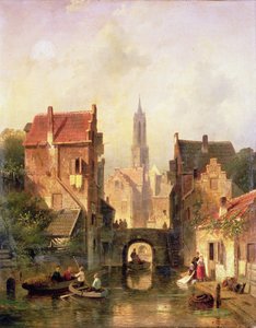 En holländsk kanalscene, 1866