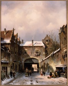 En bygata på vintern, 1893