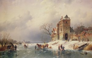 Frozen Winter Scene, 1800-talet
