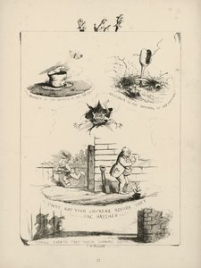 Sida från Ordspråksboken med bilder av Charles H Bennett av Charles Henry (after) Bennett