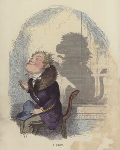 Ett lejon (färgad gravyr)