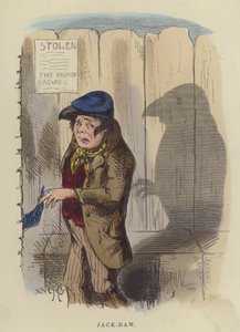 Jack-Daw (färgad gravyr) av Charles Henry Bennett