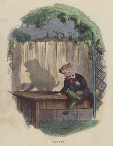 Valp (färgad gravyr) av Charles Henry Bennett