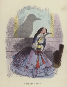 Singing Bird (färgad gravyr) av Charles Henry Bennett
