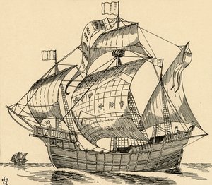 Ett skepp från Christopher Columbus tid, 1931