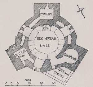 Orford Castle, Suffolk. Från Mr. Cautleys plan, 1931 av Charles Henry Bourne Quennell