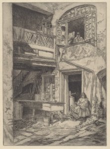 En gammal innergård (New Orleans) av Charles Henry White