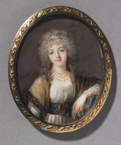 Porträtt av en ung kvinna, ca. 1785. av Charles Hénard