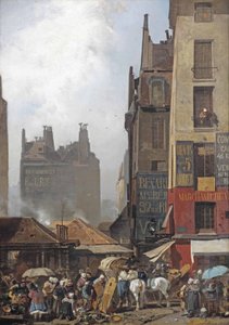 Souvenir de Paris: en livlig dag på en parisisk marknad