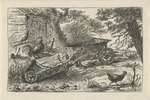 Två skottkärror av Charles Howard Hodges (possibly)