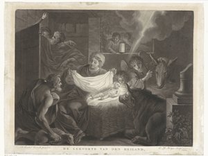 Födelse och herdetillbedjan Frälsarens födelse (titel på föremålet) av Charles Howard Hodges