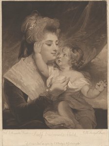 Lady Dashwood & Child av Charles Howard Hodges