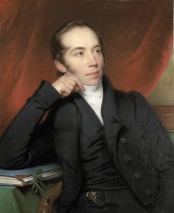 Porträtt av Pieter Ernst Hendrik Praetorius, mäklare, ritare och målare. Styrelseordförande för Rijksmuseum 1852-74 av Charles Howard Hodges