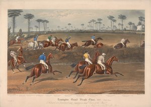 En av en uppsättning om fyra: Leamington Grand Steeple Chase ... 1837. Plåt 2. Mr Christian på Scripton ... av Charles Hunt