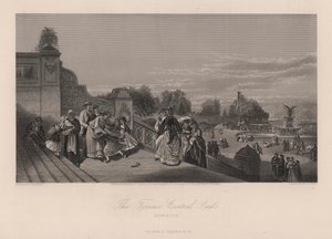 The Terrace, Central Park, New York City, New York, USA (gravyr) av Charles I Rosenberg