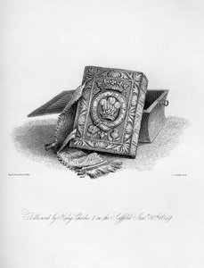 Bibeln använd av kung Charles I på ställningen, 30 januari 1649, 1840