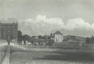 Hove kyrka, Från havet, 1835. av Charles J. Smith