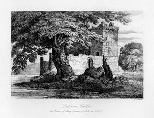 Lochleven Castle, Skottland, Mary, Queen of Scots, fängelse, 1840