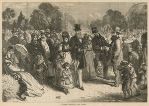 En sommareftermiddag i Kew Gardens, London (gravyr) av Charles J. Staniland