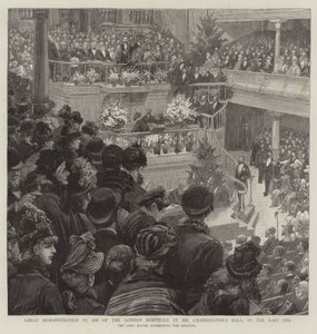 Stor demonstration till förmån för Londons sjukhus i Mr Charrington