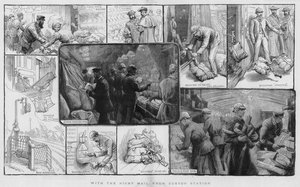 Med nattposten från Euston Station (gravyr) av Charles J. Staniland