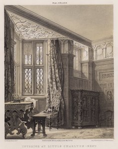 Interiör på Little Charlton, Kent (färg litho) av Charles James Richardson