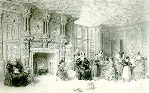 Skolsalen i Campden House, ca 1840 (gravyr) av Charles James Richardson