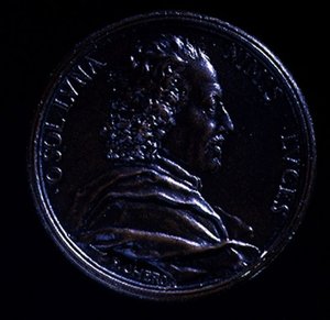 Porträttmedalj av Gian Lorenzo Bernini (1598-1680) av Charles Jean Francois Cheron